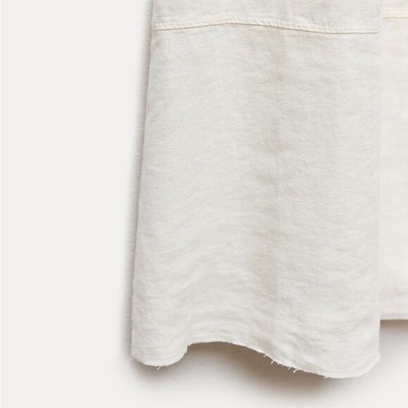 ZARA 100% LINEN MIDI SKIRT ZW COLLECTION - Picture 6 of 8